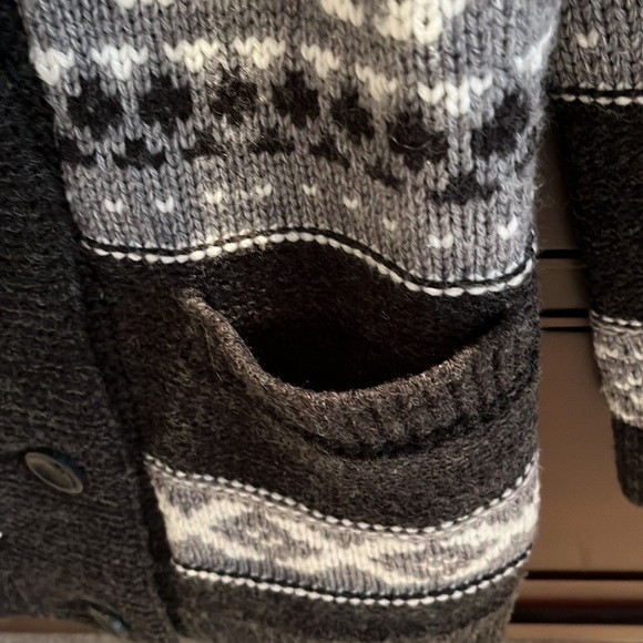 Sansara Sweater size Small Wool Blend Button Down 3/4 length shawl Collar Size S - Picture 6 of 9